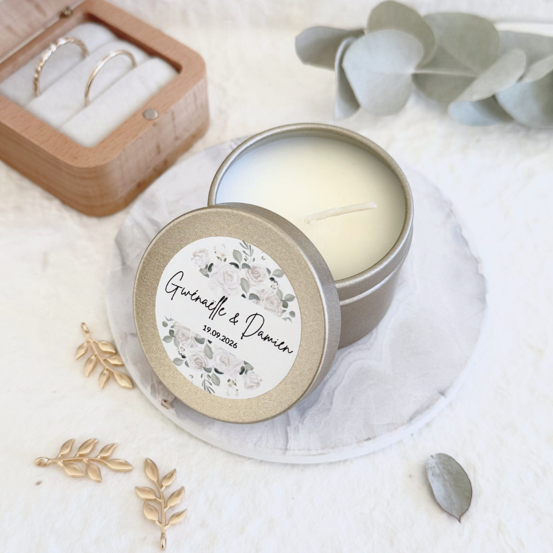 bougie personnalisable en ligne cadeau mariage