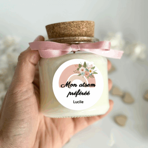 bougie personnalisée atsem