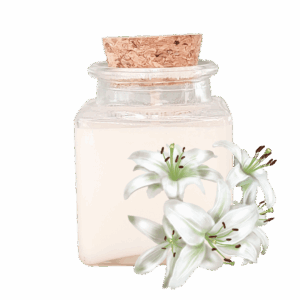 bougie carrée parfum lys