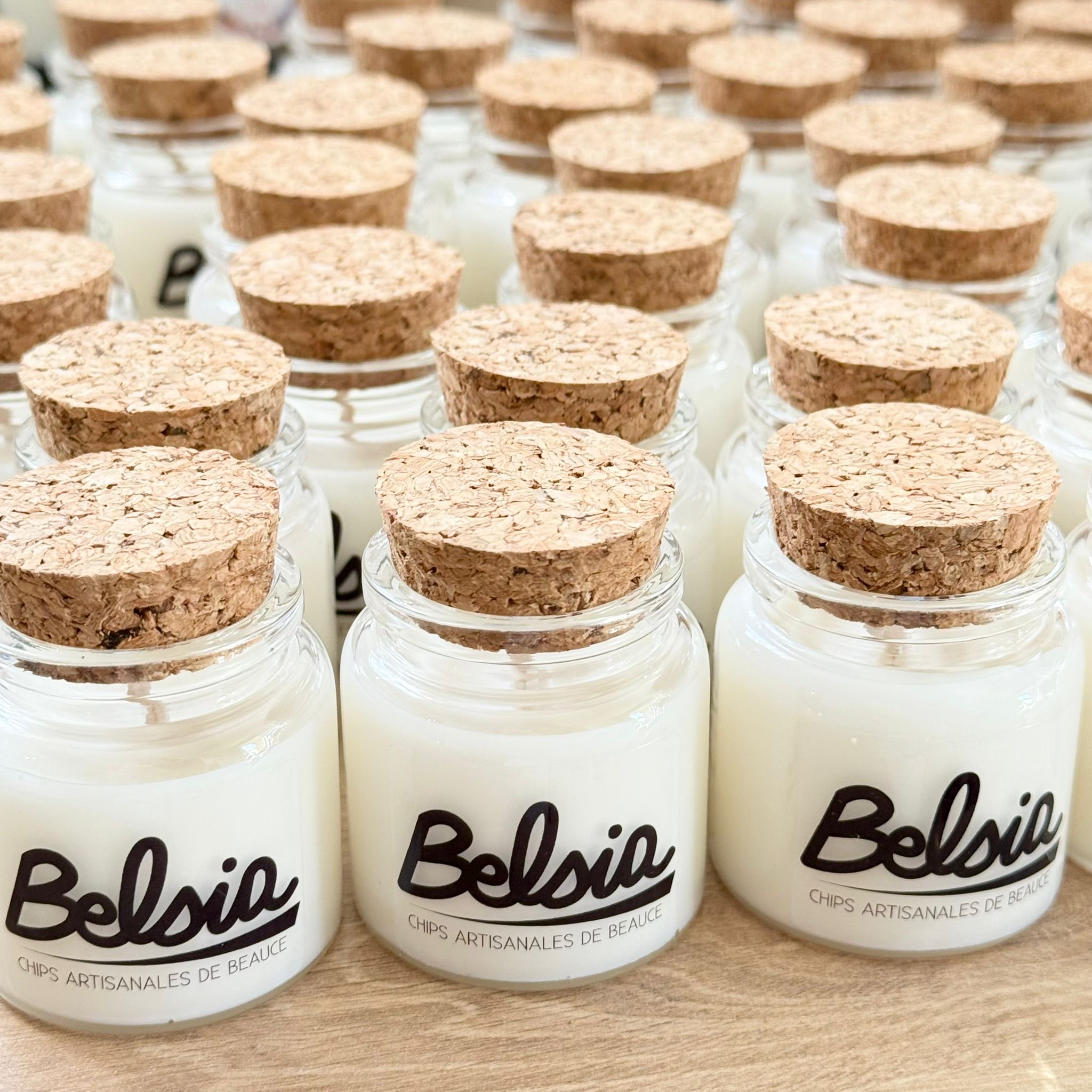 bougie personnalisée en liege