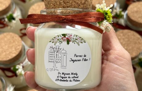 bougie joyeuses fêtes