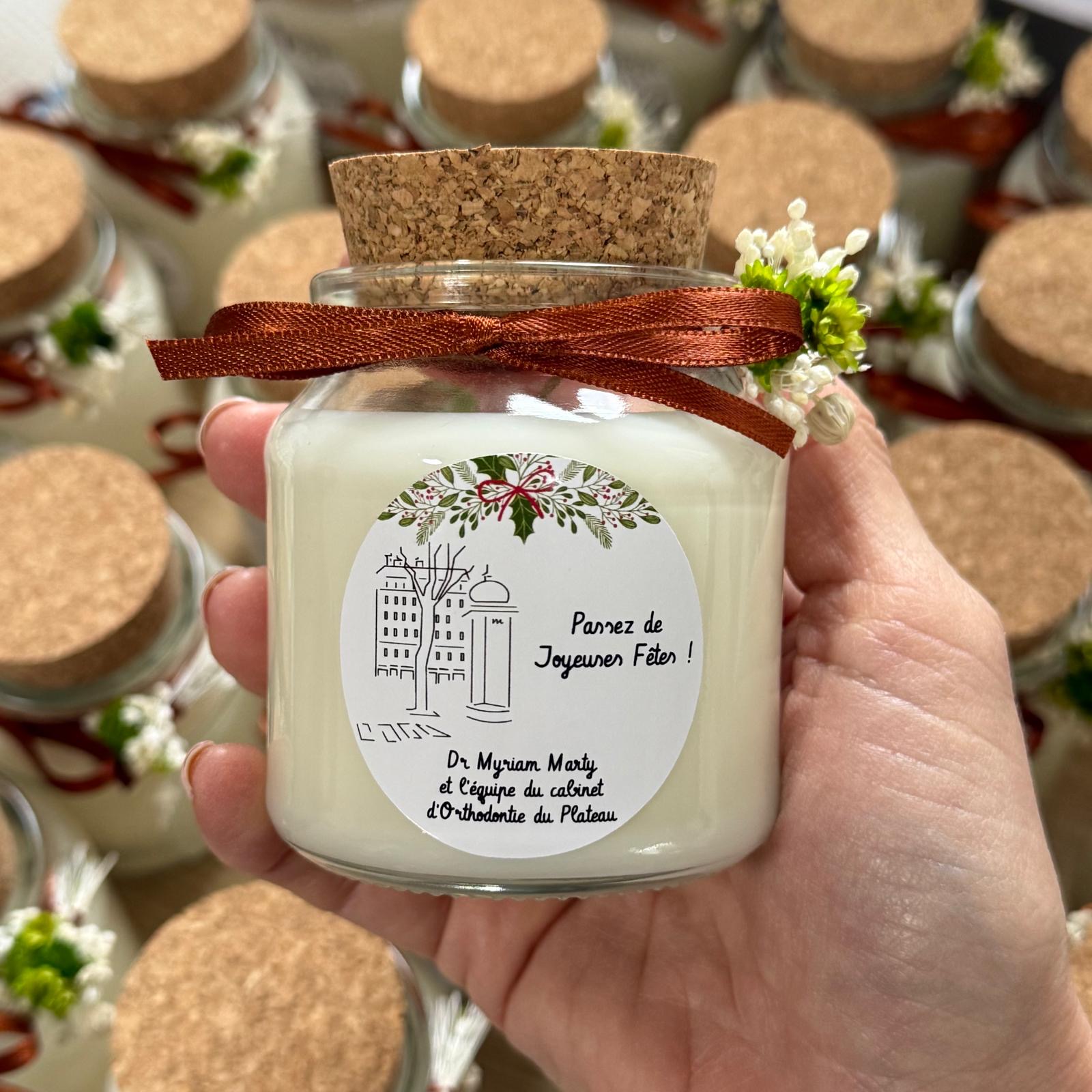 bougie joyeuses fêtes