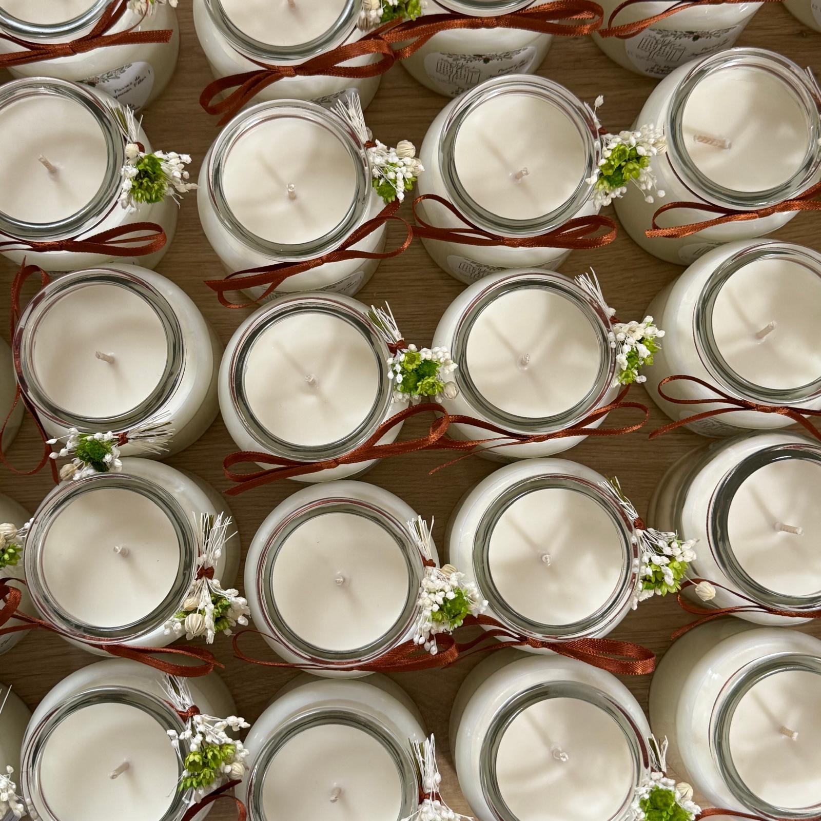 bougie personnalisée musc blanc