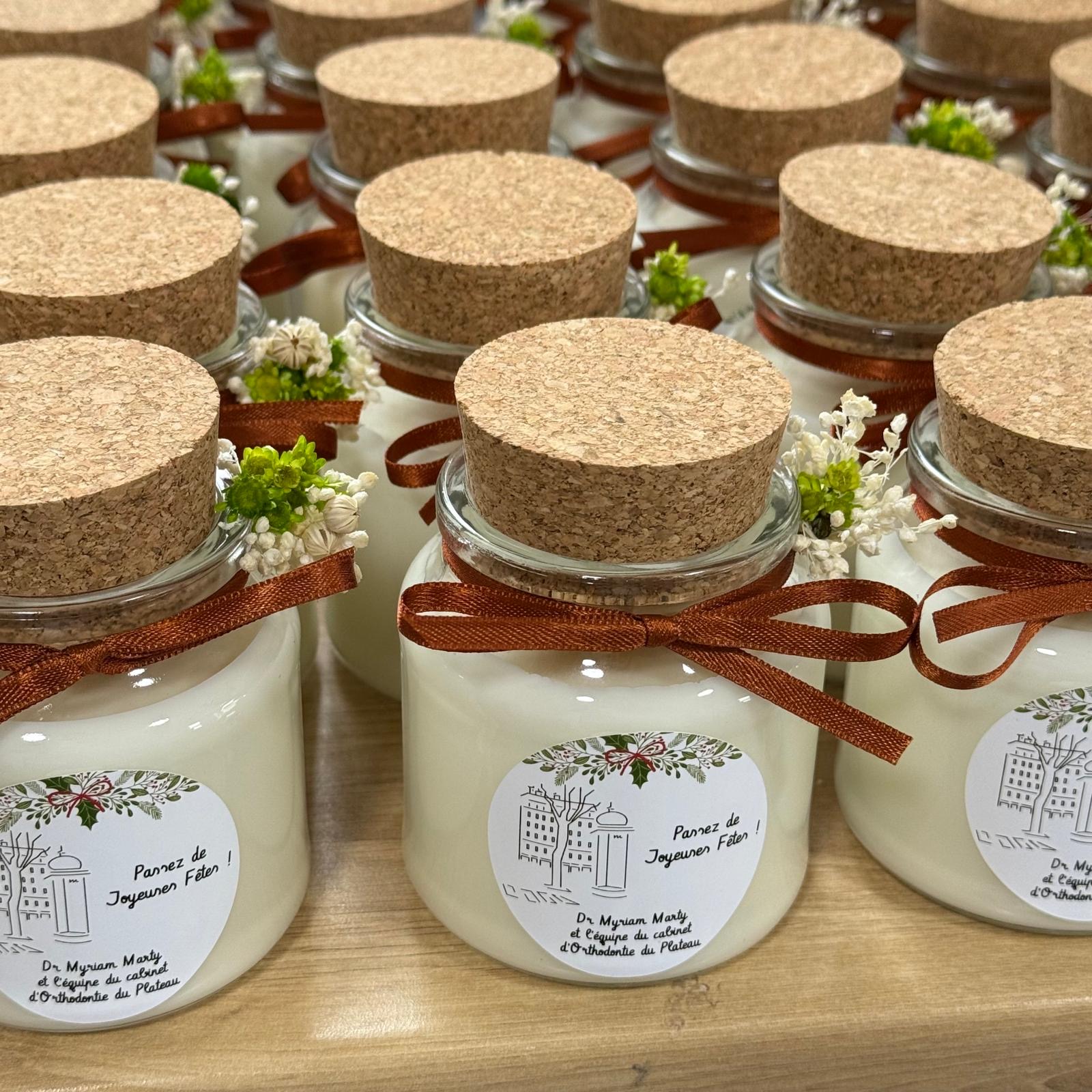 bougie personnalisée de noel