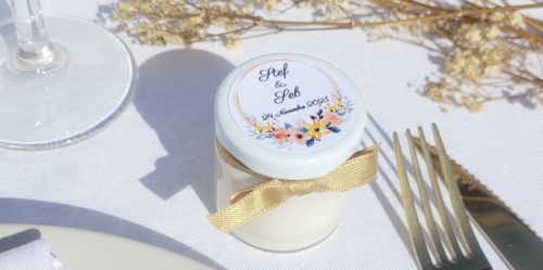 bougie personnalisée mariage