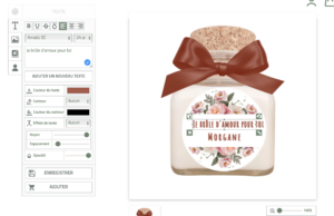 bougie personnalisée saint valentin