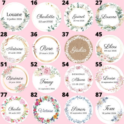 dessins cadeaux invités de naissance