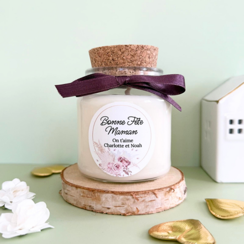 Bougie personnalisée 140 g fête des mères