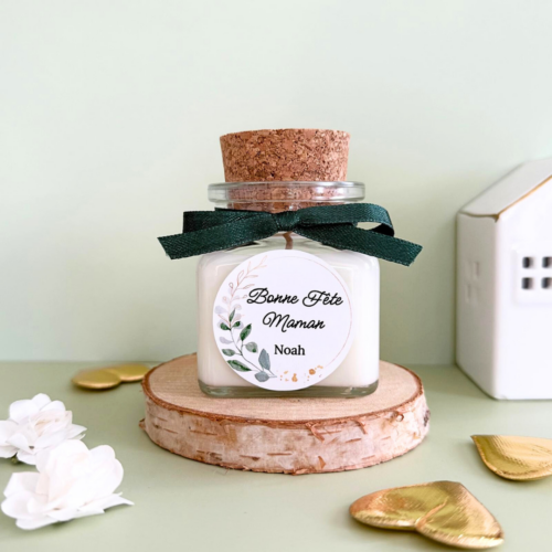 bougie personnalisée fête des mères 80g