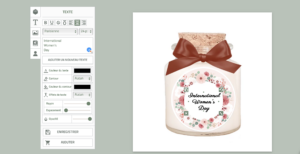 bougie personnalisée journée international de la femme