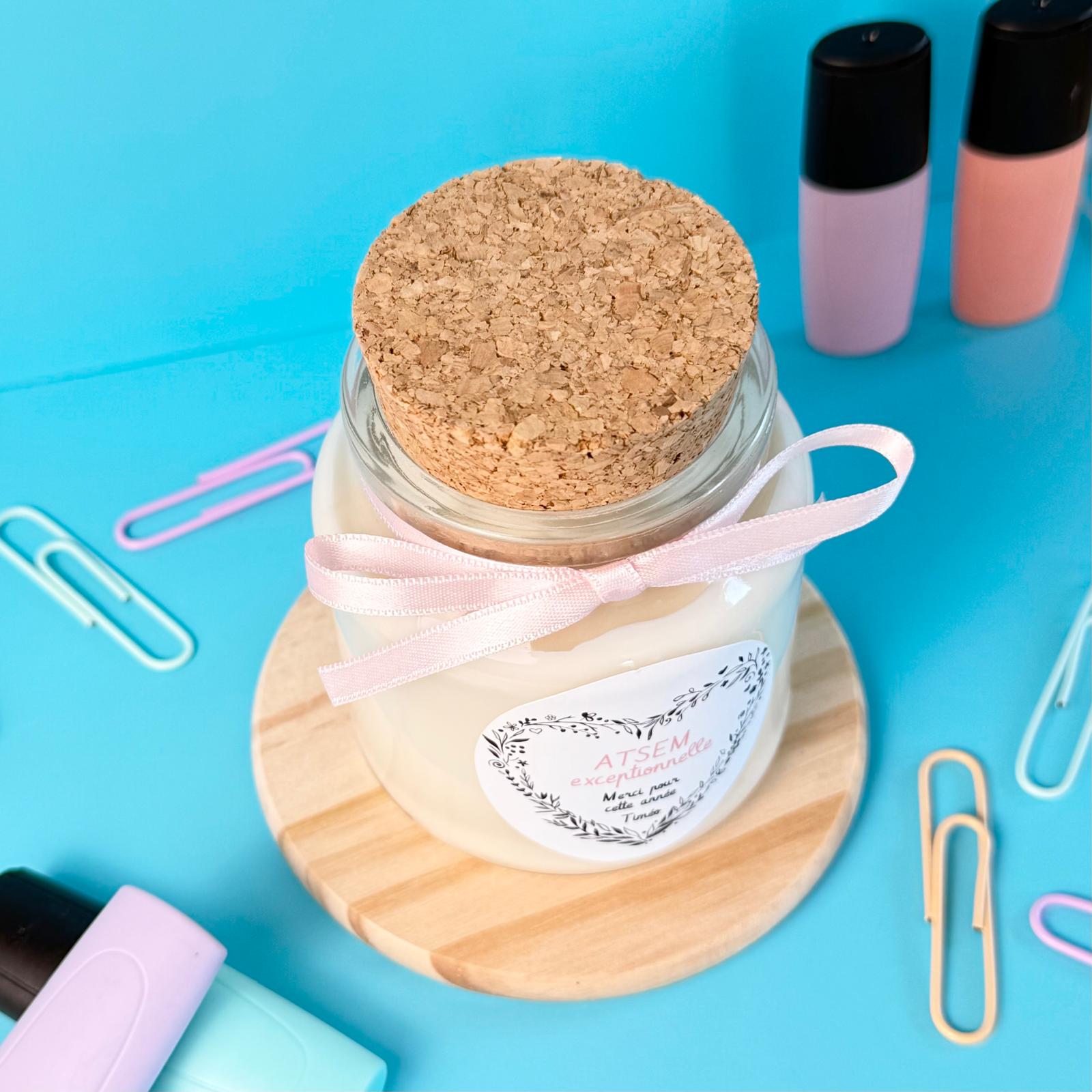 Cadeau personnalisé pour maîtresse avec bougie parfumée