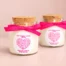 Bougie personnalisée Octobre Rose 2026 avec ruban rose pour cadeau d'entreprise